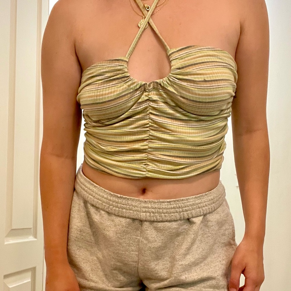 thrifted halter tie top